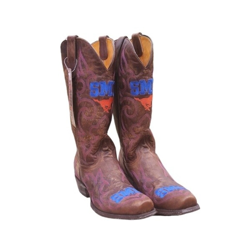 Gameday SMU Mustangs Men’s Leather Cowboy Boots Size 10 NWT​